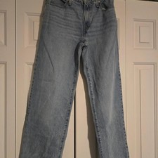 Levis 94 Baggy Jeans Womens W26 L31 Light Wash Blue Wide Leg Denim 0524