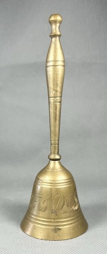 "Campana de mano de latón macizo de colección campana escolar llamada campana de servicio 6"" X 2""" - Imagen 3 de 8