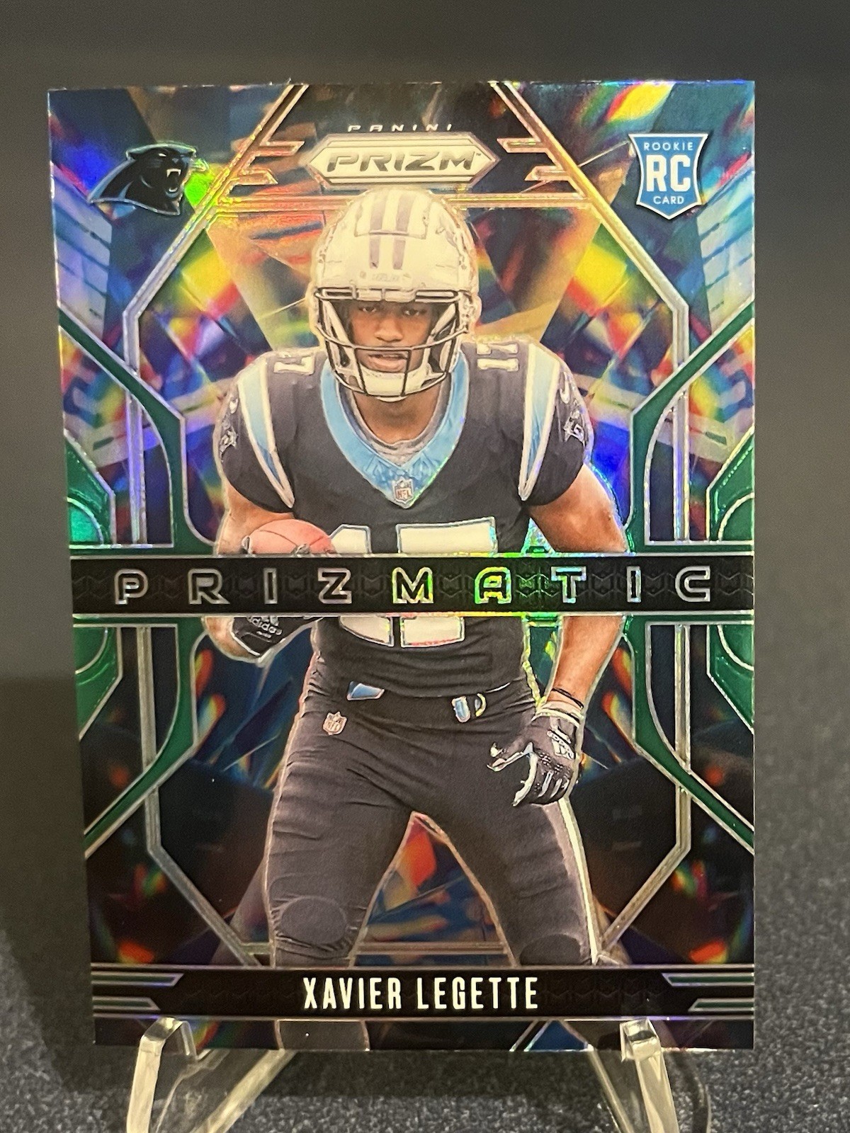 2024 Panini Prizm Xavier Legette Prizmatic #16 Green Prizm (RC)
