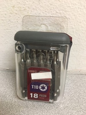 Torx T10 X 2 in. L Screwdriver Bit S2 Tool Steel 18 pc 511331