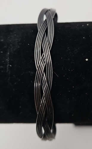 Paparazzi "Business As Usual" Gunmetal Braided Cuff Bracelet