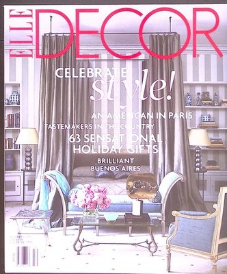 ELLE DECOR DEC 2008 CELEBRATE STYLE!!  AN AMERICAN IN PARIS B3431