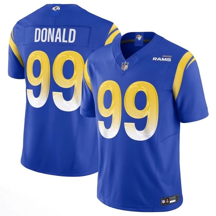 Men's Rams #99 Aaron Donald Collection Limited Player Stitched Jersey ...