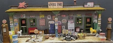 RT. 66 GENERAL STORE DIORAMA, HIGH DETAIL DISPLAY FOR YOUR CARS, 1:18, HANDMADE