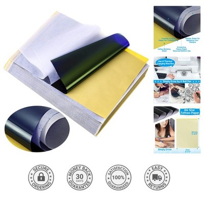 Easily Transfer Images with 120 Sheets of Tattoo Stencil Paper, 8 1/4'' x 11 3/4''
