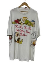 Vintage 90's Disney Seven Dwarves Cartoon Sleep Shirt Size XXL Tall 