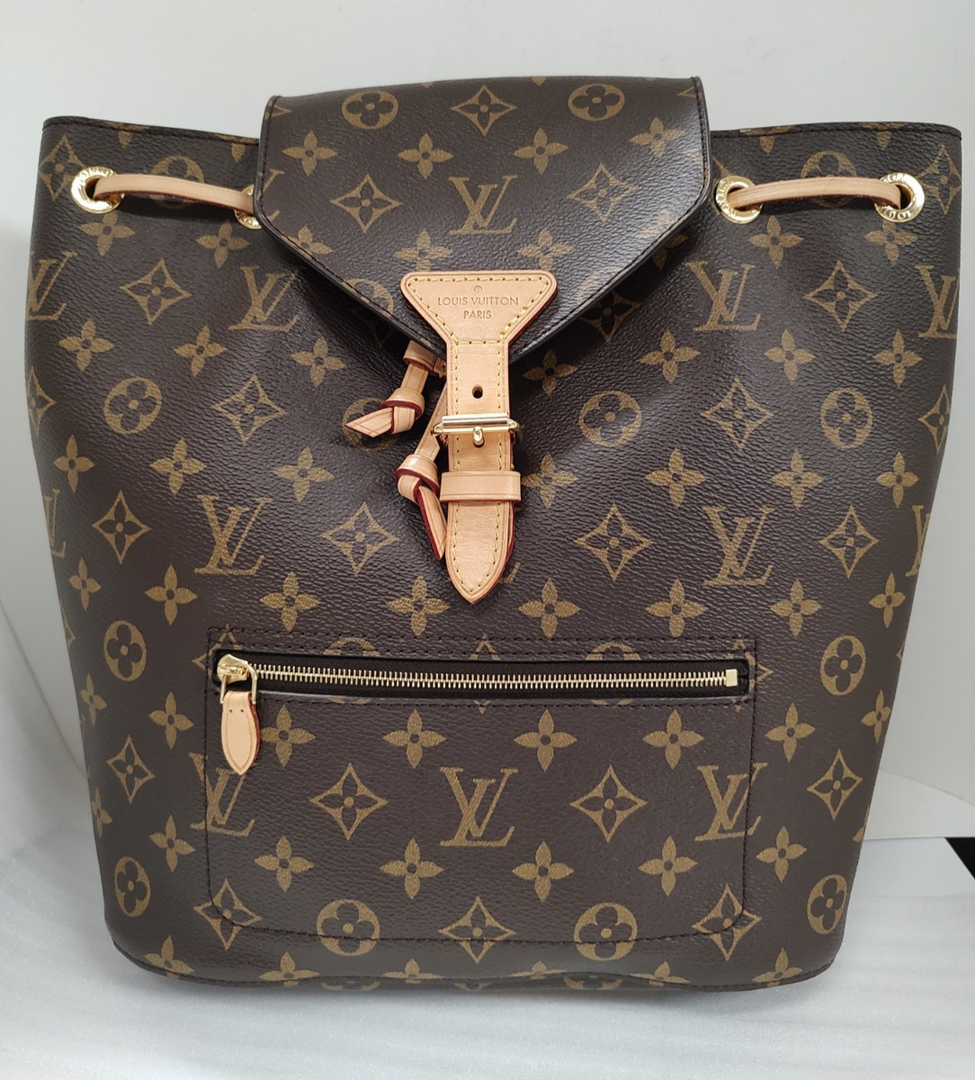 LOUIS VUITTON BROWN MONOGRAM MONTSOURIS PM RUCK SACK BACKPACK USED