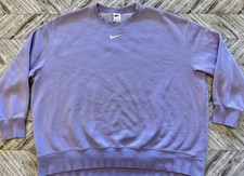 Nike Sweatshirt Womens XL Purple Sportswear Phoenix Fleece Center Swoosh Y2K