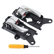 Front Driver and Passenger Side Interior Door Handle Chrome for Hyundai