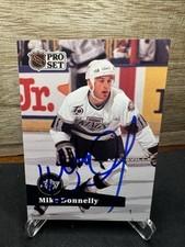 1991-92 Pro Set #399 Mike Donnelly RC Los Angeles Kings In-Person ON-CARD AUTO