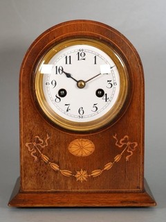 SMALL ANTIQUE MANTEL or BRACKET CLOCK (German) by R.Schnekenburger WORKING