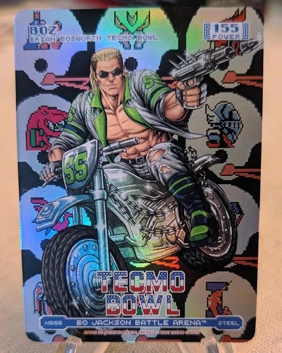 Bo Jackson Battle Arena Tecmo Bowl Boz Helmets Battlefoil Steel Brian Bosworth