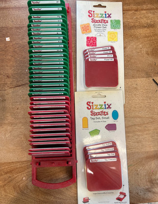 Sizzix Sizzlits Die Set 4 Pack Brand New In Packaging Shapes Phrases No Lid Lot