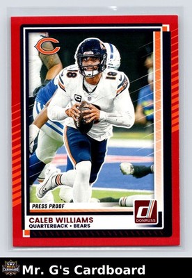 2025 Panini Donruss Press Proofs Red Caleb Williams #7 EX