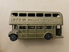 Vintage BTA Double Decker Bus Welcome To Britain Brass