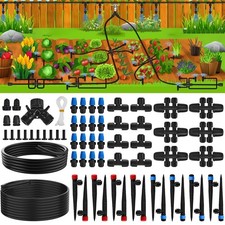 200FT Quick-Connect Drip Irrigation System, Automatic Irrigation Kit with 40F...