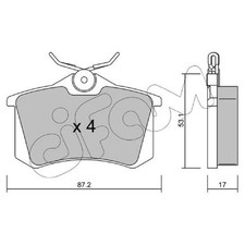 Satz Bremsbeläge Bremsklötze hinten für VW Polo 6N2 3 6N1 6V2 4 9A4 9N | 2398