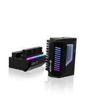 Shield ATX 24-Pin 180&deg; Angle Adapter, Infinity Mirror ARGB - Reduced Black