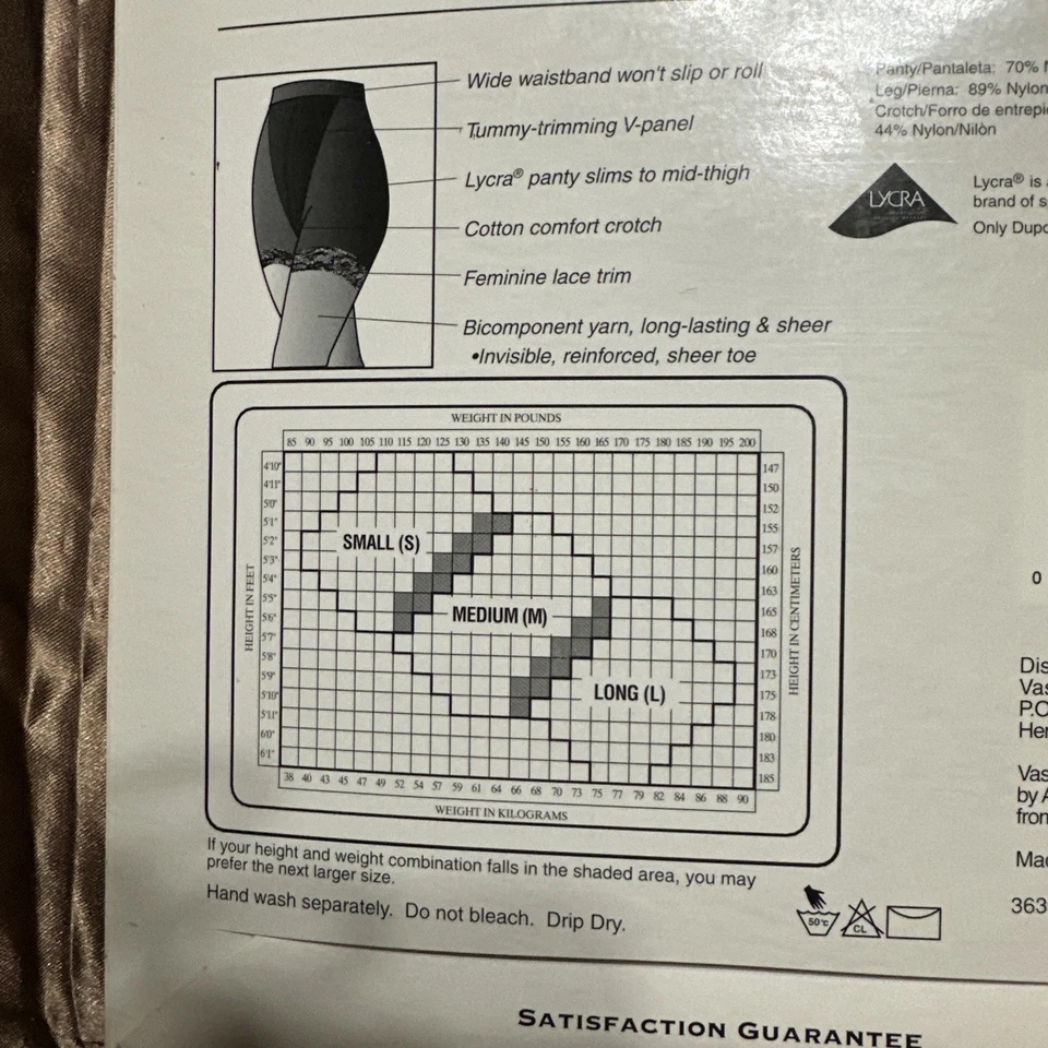 Pantimedias Vassarette Vintage Longline Modelador Control Abdomen Talla Mediana Desnudo Foto 4 de 4