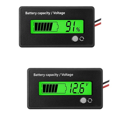 2 Pcs DC 12V 24V 36V 48V 72V Battery MeterBattery Capacity Voltage8589