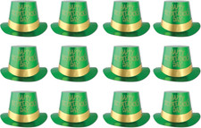 12 Piece Glittered St Patrick'S Day Top Hats - Leprechaun Theme Party Supplies,G