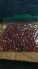 12 oz flat red glass marbles
