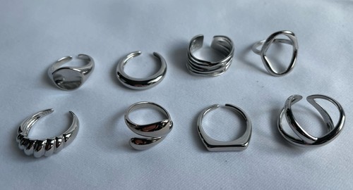 925 Sterling Silver Rings chunky boho elegant simple multiples