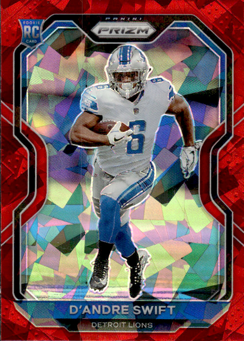 2020 Panini Prizm Red Ice #358 D'Andre Swift LIONS RC