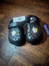 Pacific Dreams Kids Black Clogs Unicorn Charm Size 25 EU / 9 US Toddler New