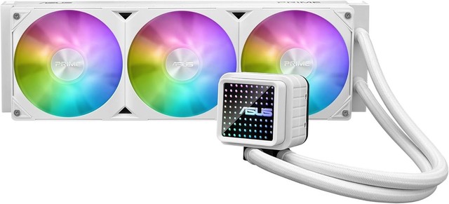 ASUS PRIME LC 360 ARGB White Edition Dissipatore a Liquido AIO CPU PC 3 Ventole