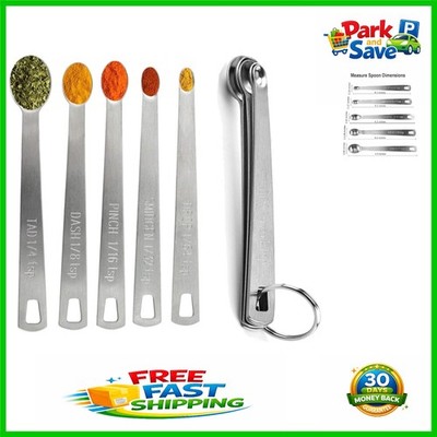 5 Piece Stainless Steel Measuring Spoons Set - Accurate Measurements Anytime