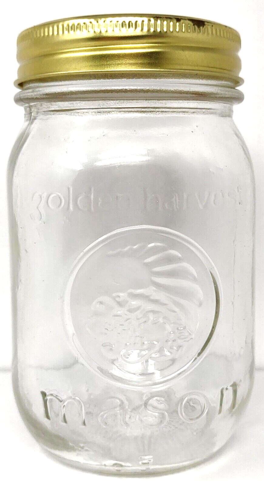 Golden Harvest Mason Jar Clear Glass 12 Ounce With Ball Lid eBay