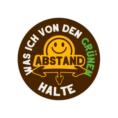 Was ich von den Grünen halte ABSTAND Aufkleber Sticker Auto Magnet Vinyl wetterf