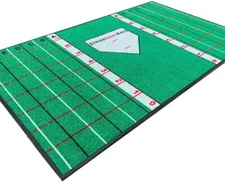 Baseball Softball Hitting Batting Mat | Dual Purpose Instructional Setup,