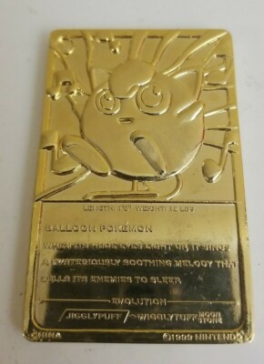 NINTENDO POKEMON 1999 JIGGLYPUFF GOLD CARD | eBay