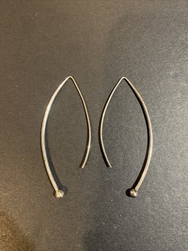 Silpada 925 Sterling Silver BALANCING ACT Threader Long Earrings W1307 - Picture 2 of 4