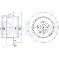 2X Delphi BG2594 Bremsscheibe FüR Toyota