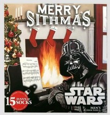 NEW 2020 Men's Star Wars 15 Days of Socks Christmas/Holiday Advent Calendar