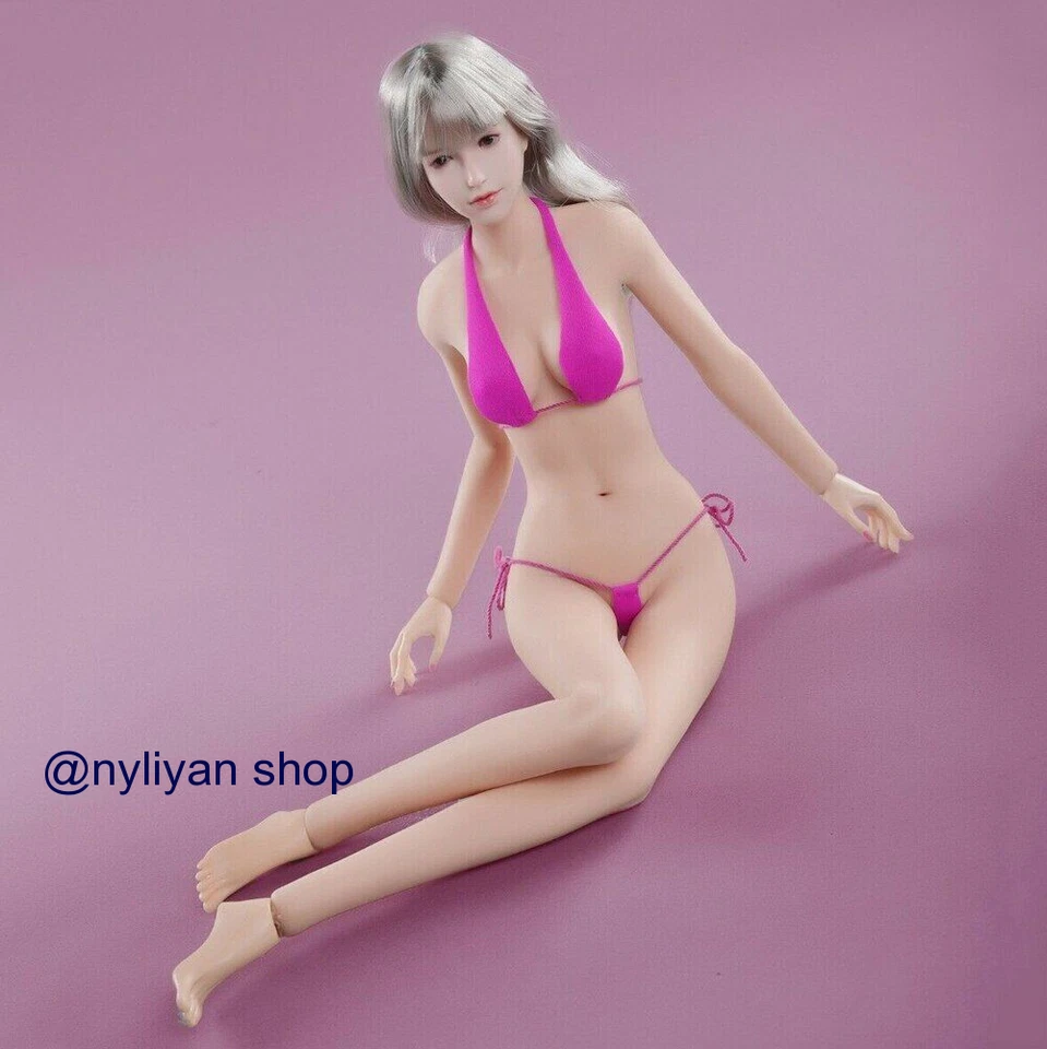 MUÑECA JIAOU 1/6 JO-Q05B-WS01 Pálido Pecho Pequeño Niña Mujer Figura Cuerpo Foto 3 de 4