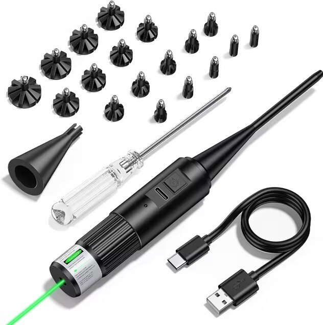 Collimateur vert anti-gaspillage de munitions calibres 0.177 à 12 rechargeable