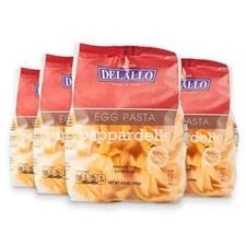 DeLallo Pappardelle Egg Pasta Nests, 8.8 oz. Bag, Made in Italy, Kosher (4-Pack)