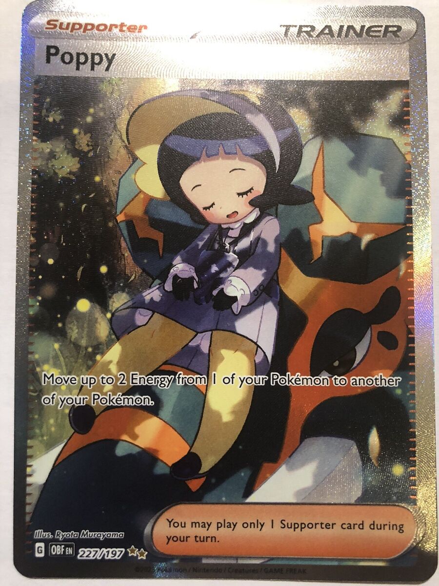 Mavin  Poppy 227/197 Full Art NM/M Obsidian Flames Pokemon Card