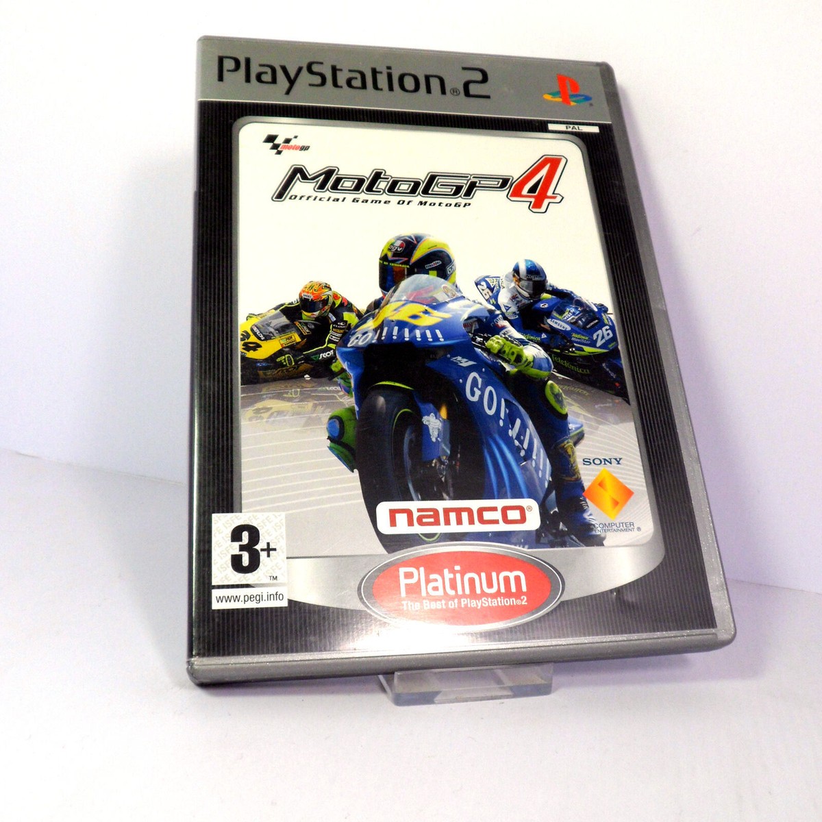 Jeu Moto GP 4 PS2 - Édition Platinum, Complet Avec Manuel, Bon état (sortie 2005)