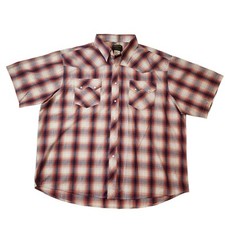 Vtg Rustler by Wrangler Western Shirt Mens 2XL Multi Color Plaid Pearl Snap