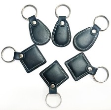 6pcs Leather 125KHz RFID ID EM4100 Proximity Induction Tag Token Keyfob For Door