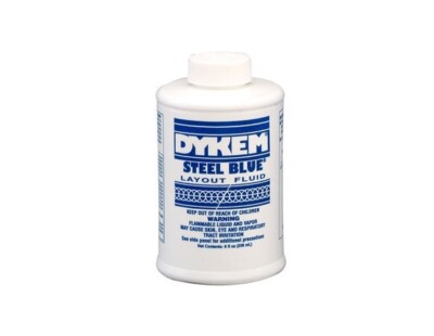 Dykem Steel Blue Layout Fluid #80400, 8oz, Brush in Cap, 1pc, Free Shipping