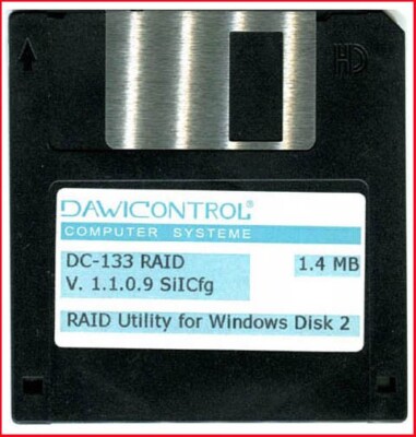 Diskette - Dawicontrol (2) - DC-133 Raid  - Version 1.1.0.9 SiICfg