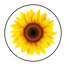 SUNFLOWER ENVELOPE SEALS LABELS STICKERS PARTY FAVORS