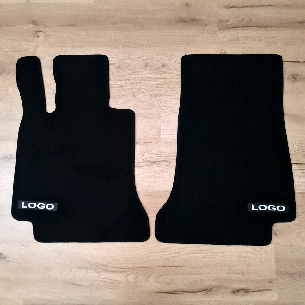 For Mercedes C-Class W205 AMG 2014-2021 Front Car Floor Mats Velour Carpet Liner