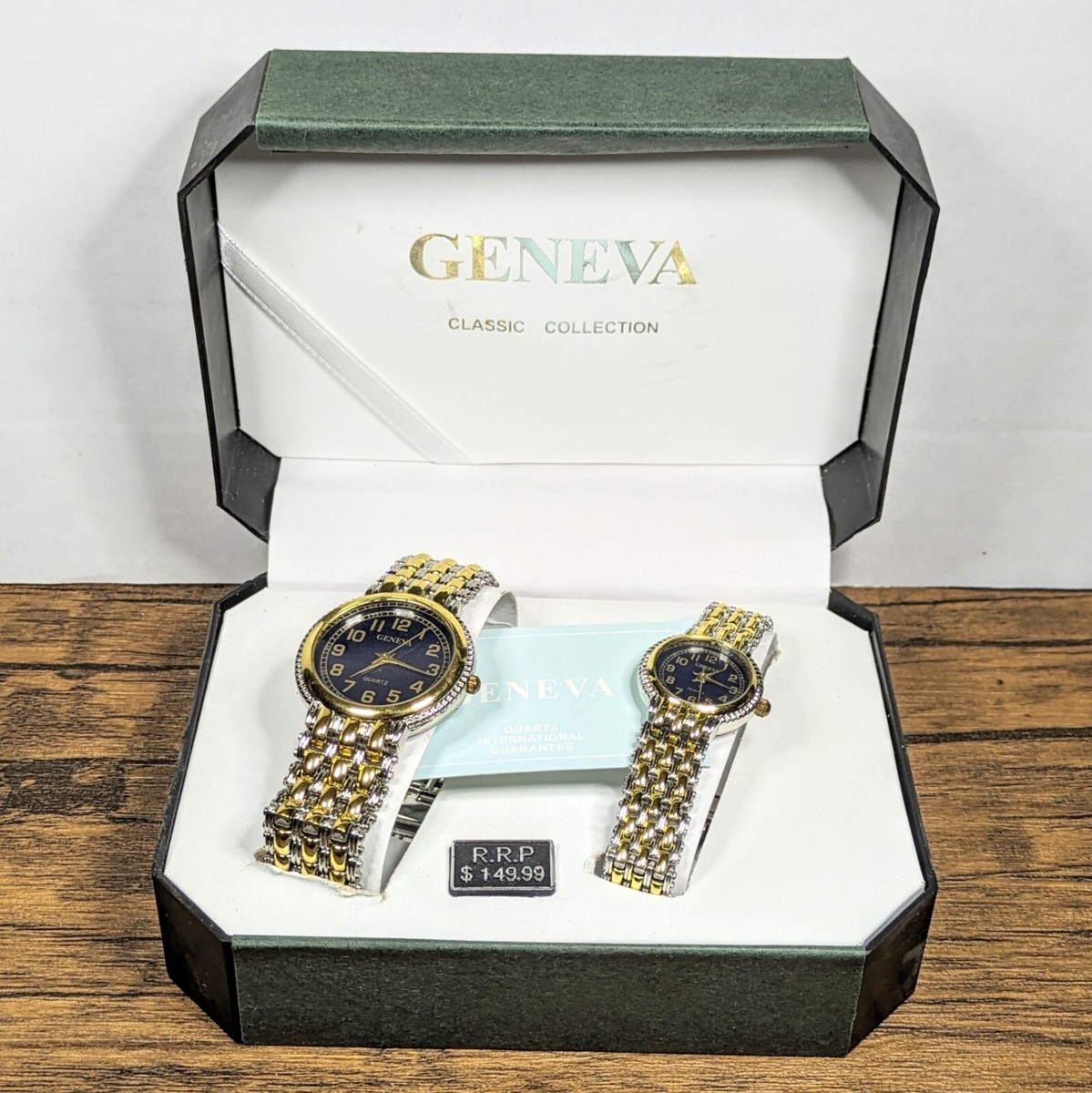 Geneva Classic Collection, His Hers Watch Set, Gold Silver Tone